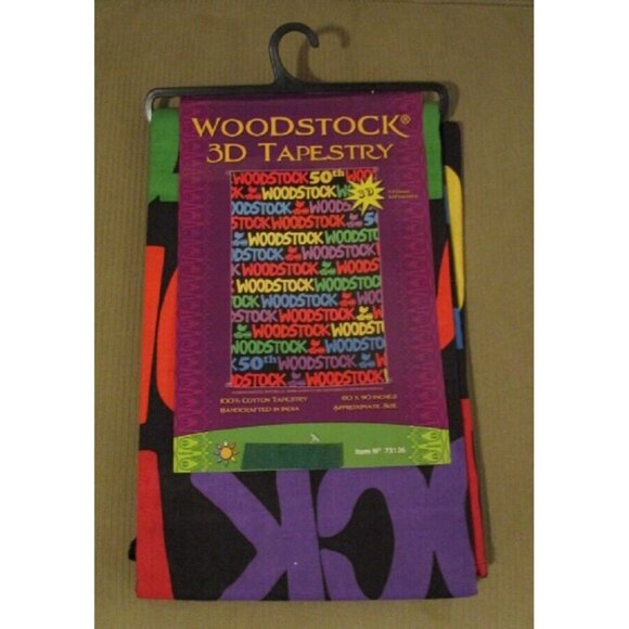 New Colorful Woodstock Music Festival Gift Tapestry 60x90 50th Anniversary Large - Picture 2 of 2